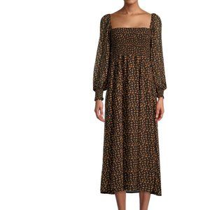 Saks Off 5th Caara Print Midi Dress EUC